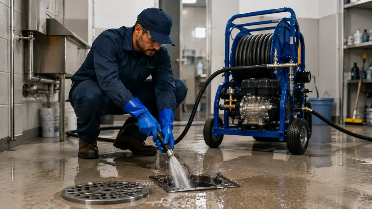 Floor Drain Hydro Jet Cleaning in Cotati