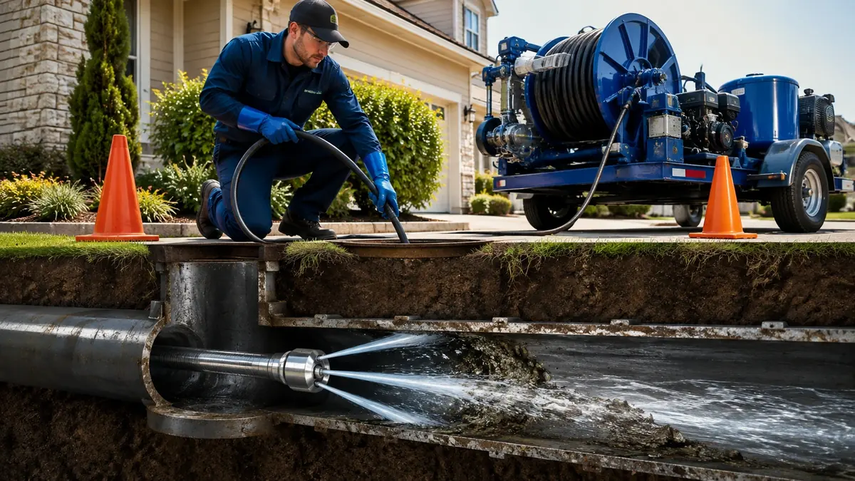 Main Sewer Line Hydro Jet Cleaning in Cotati